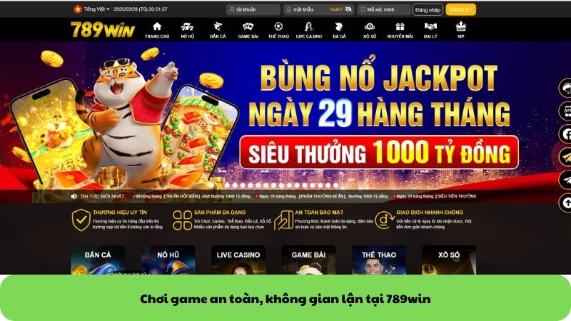 Chơi game an toàn, không gian lận tại 789win Chơi game an toàn, không gian lận tại 789win
