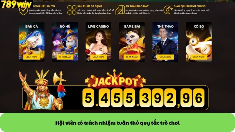 Hội viên có trách nhiệm tuân thủ quy tắc trò chơi Hội viên có trách nhiệm tuân thủ quy tắc trò chơi