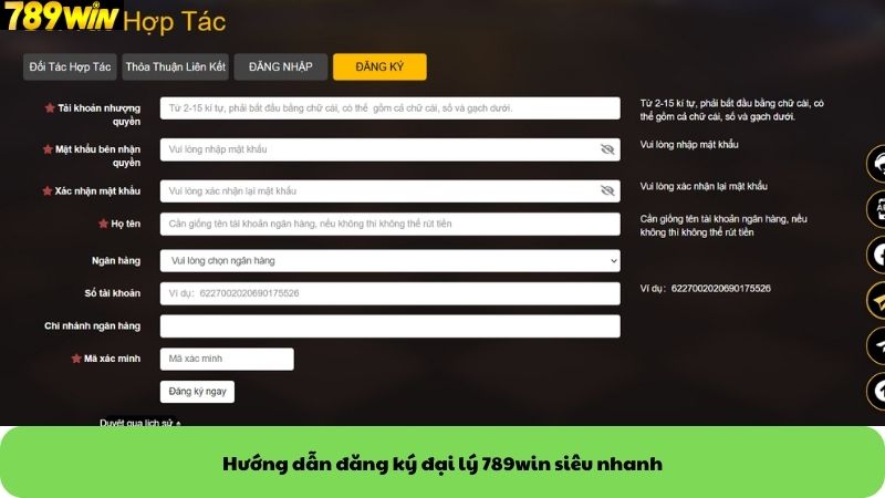 Hướng dẫn đăng ký đại lý 789win siêu nhanh Hướng dẫn đăng ký đại lý 789win siêu nhanh