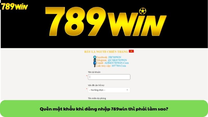 Quên mật khẩu khi đăng nhập 789win thì phải làm sao Quên mật khẩu khi đăng nhập 789win thì phải làm sao