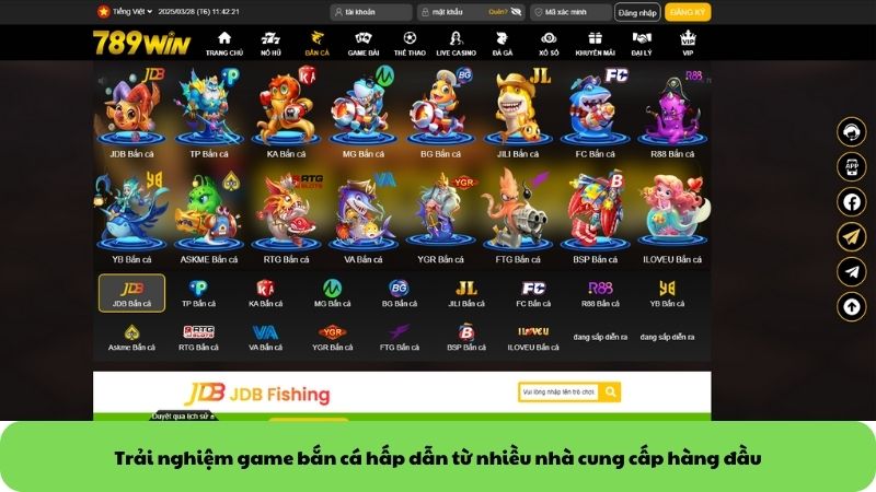 Trải nghiệm game bắn cá hấp dẫn từ nhiều nhà cung cấp hàng đầu Trải nghiệm game bắn cá hấp dẫn từ nhiều nhà cung cấp hàng đầu